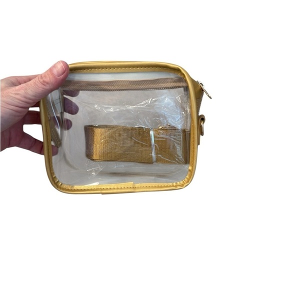 Source Unknown Handbags - Clear Gold Trimmed Small Crossbody Bag